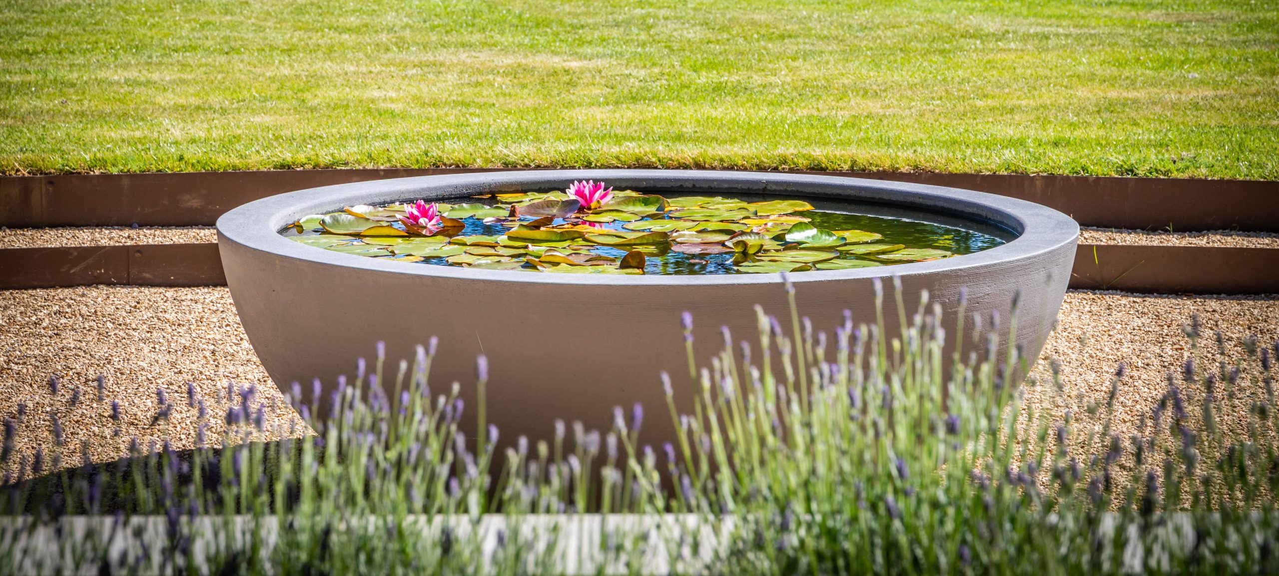Ponds and water features designed and built by Stone and Webb